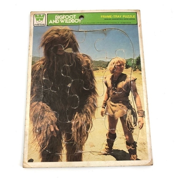 Vintage 1978 Bigfoot And Wildboy Frame Tray Puzzle Whitman - Picture 1 of 8
